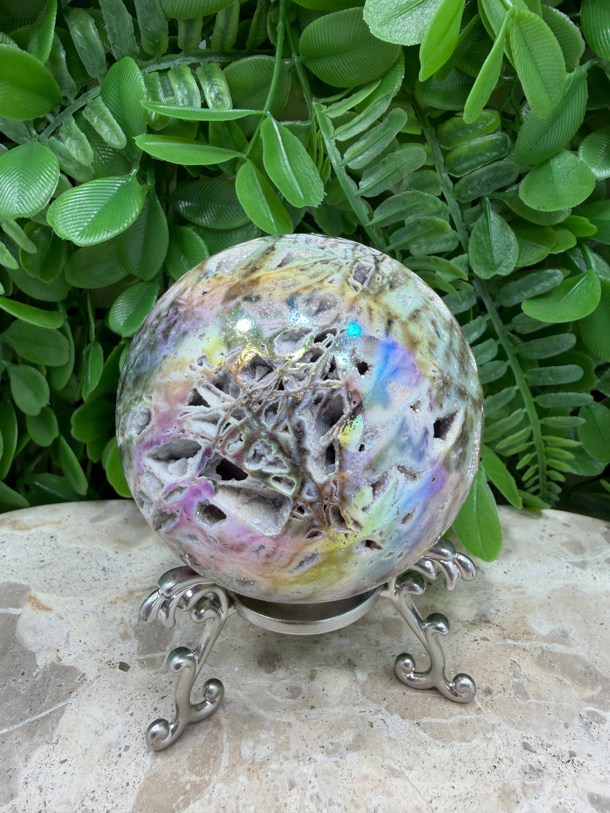 Aura Sphalerite Sphere | Grounding • Confidence • Vitality