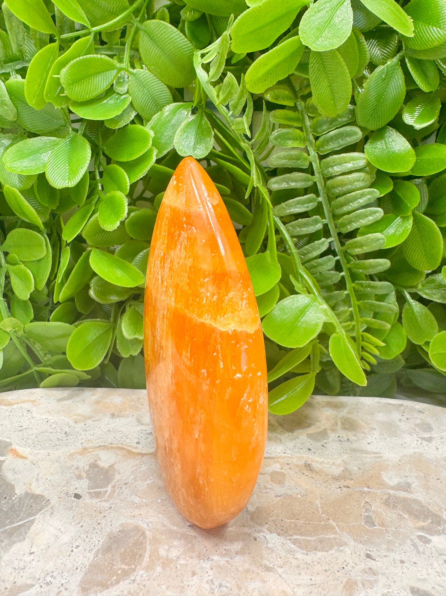 Crystalised Orange Calcite Flame 260g