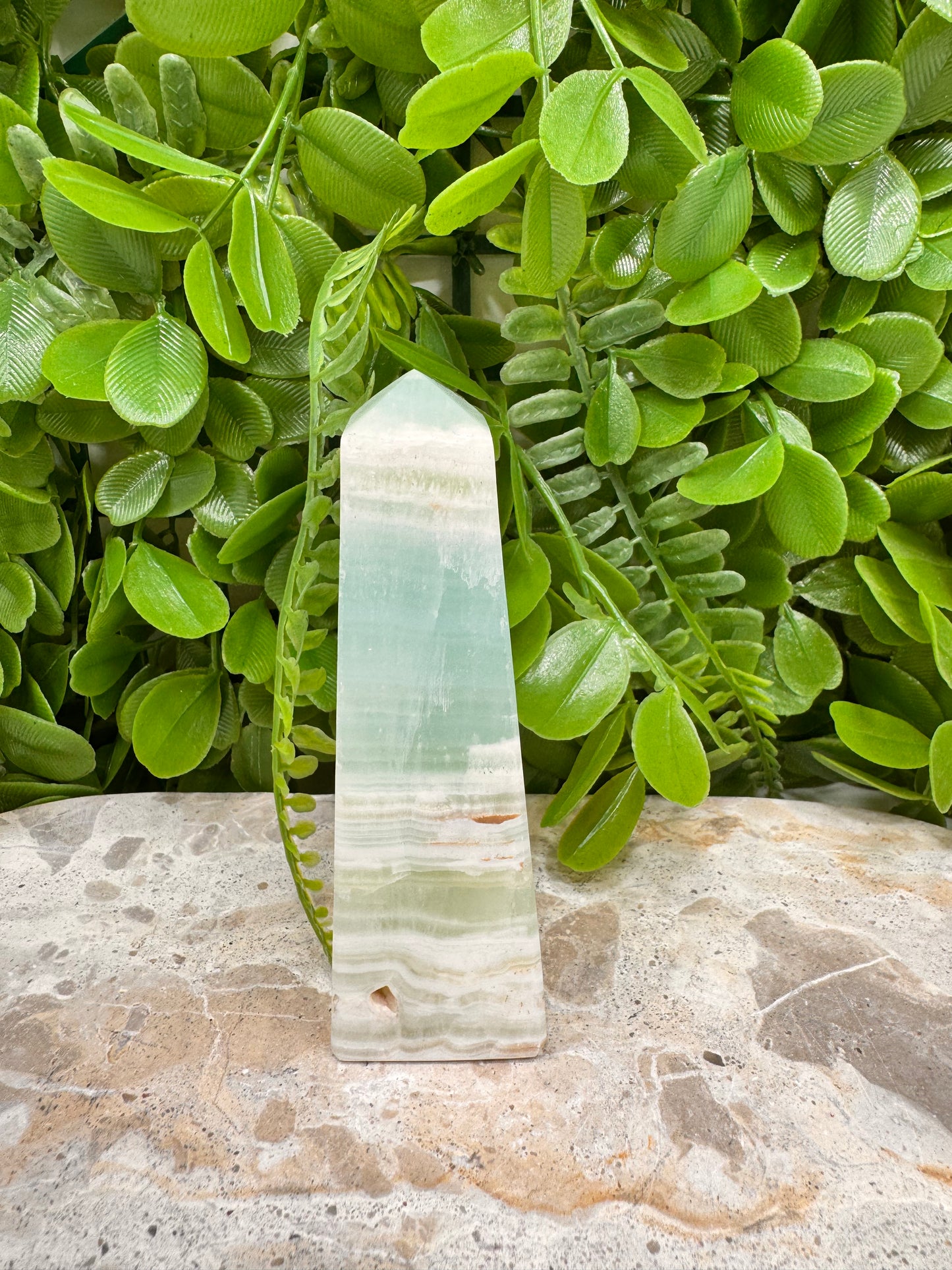 Pistachio Calcite Point 178g