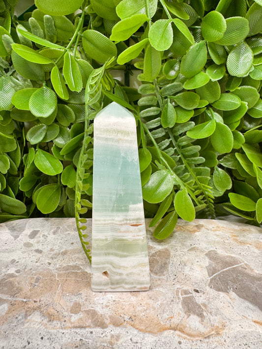 Pistachio Calcite Point 178g