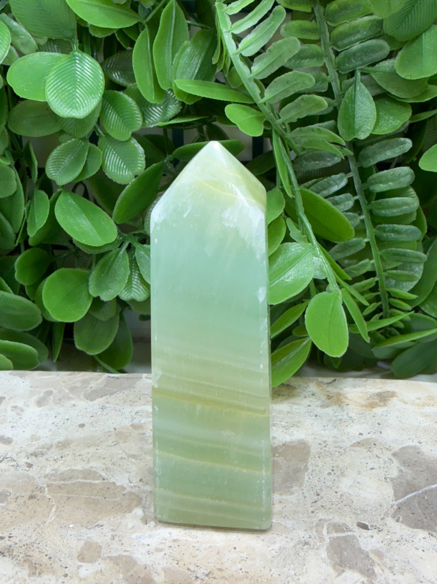 Pistachio Calcite Point 164g