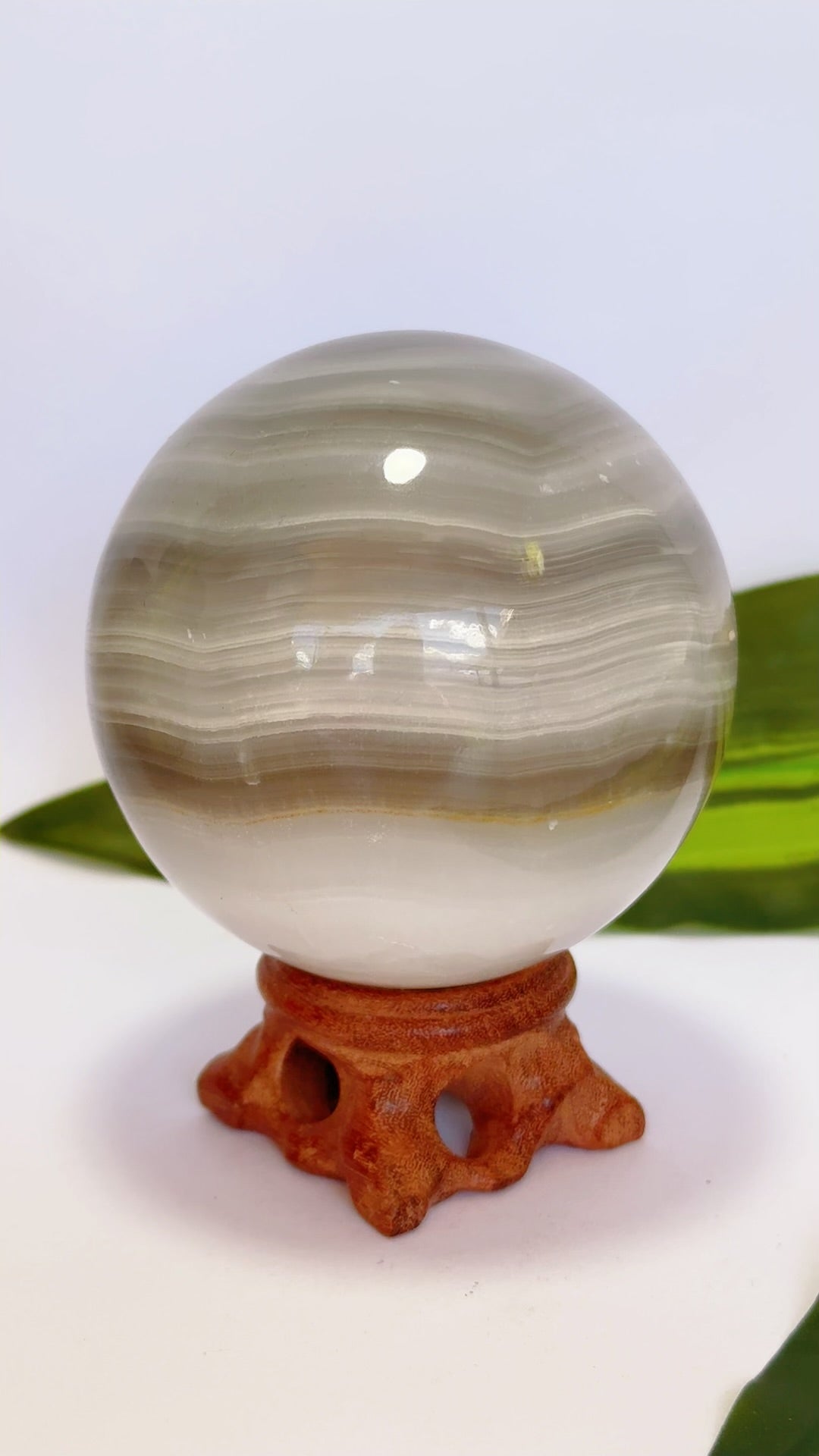 Black Banded Onyx Sphere 598g