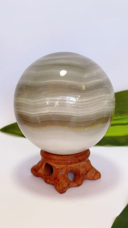 Black Banded Onyx Sphere 598g