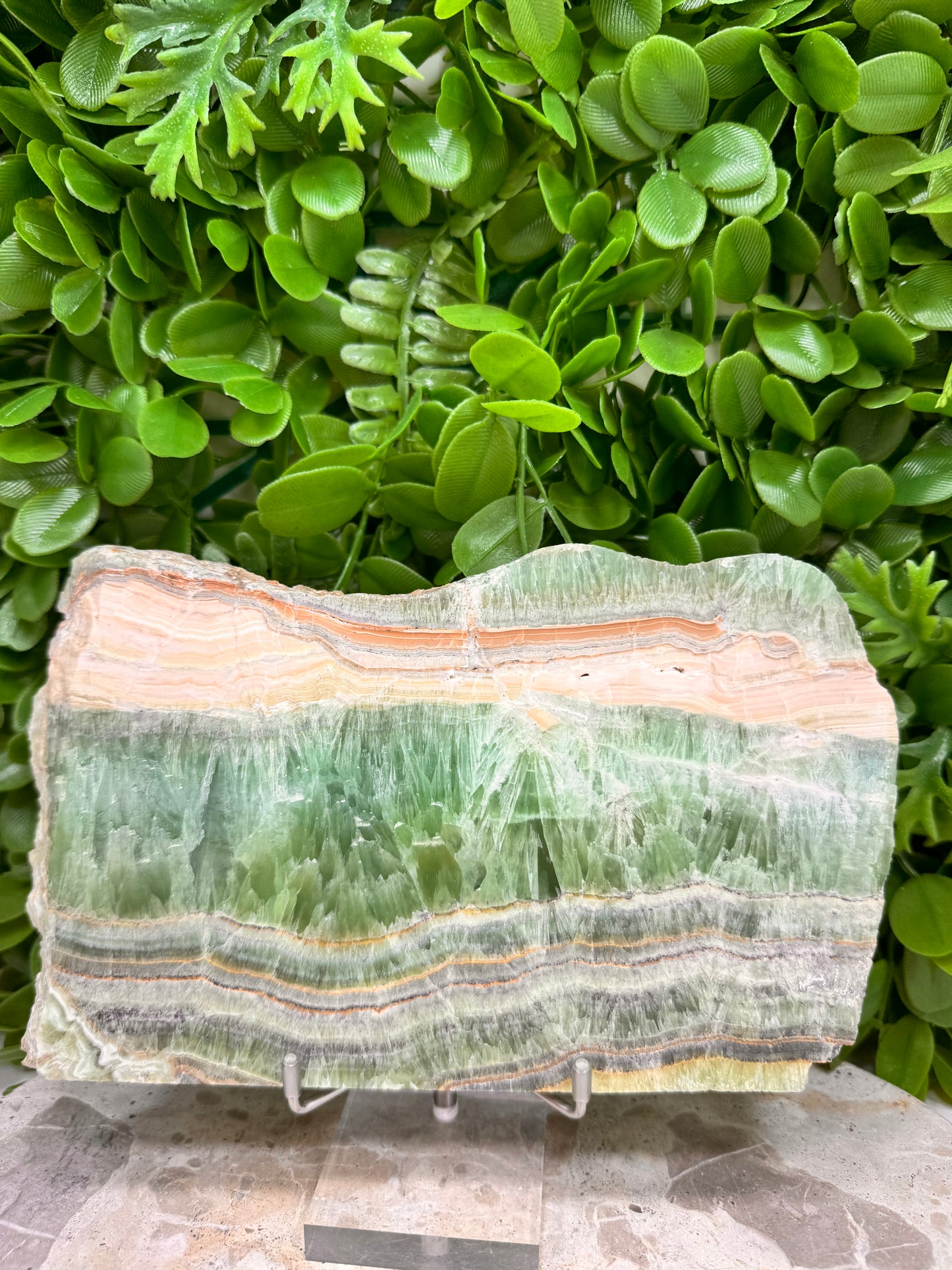 Emerald Kiwi Calcite Slab 942g