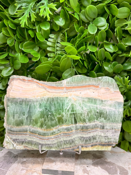 Emerald Kiwi Calcite Slab 942g