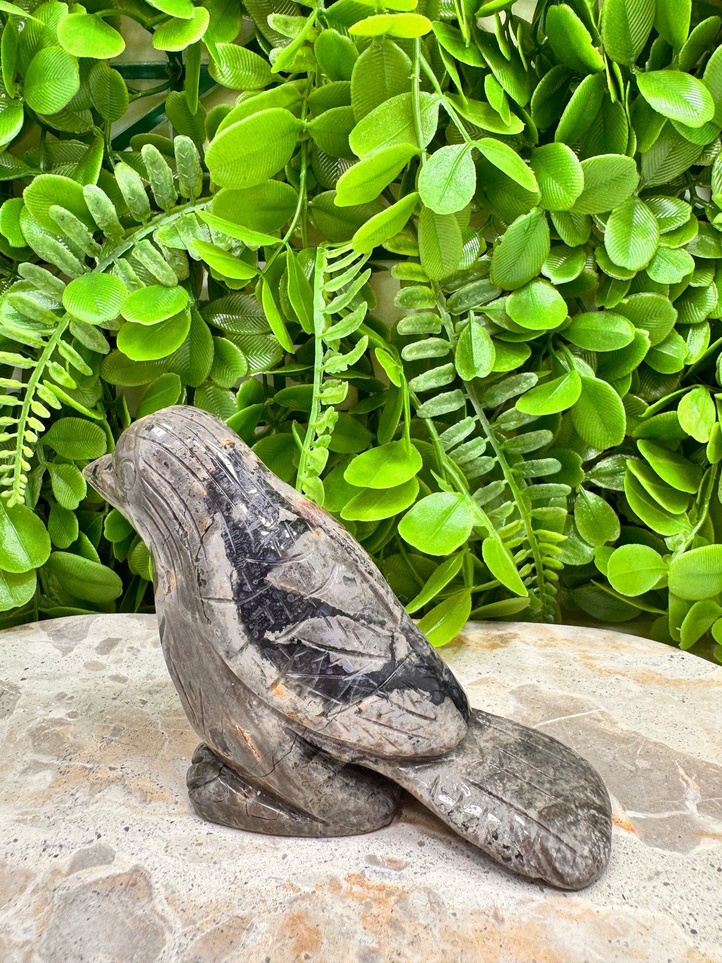 Volcanic Agate Bird 368g