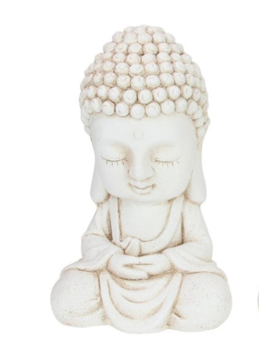 Cream Garden Meditating Buddha 34cm