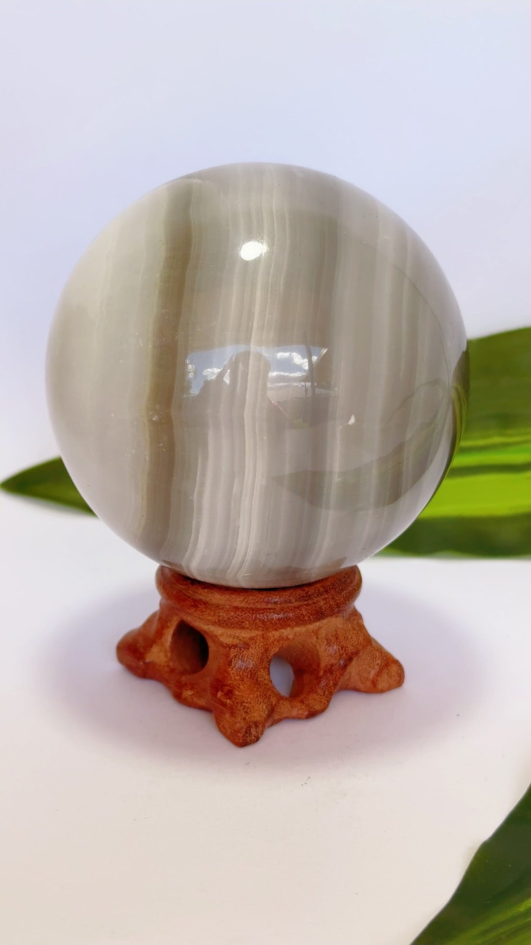 Black Banded Onyx Sphere 598g