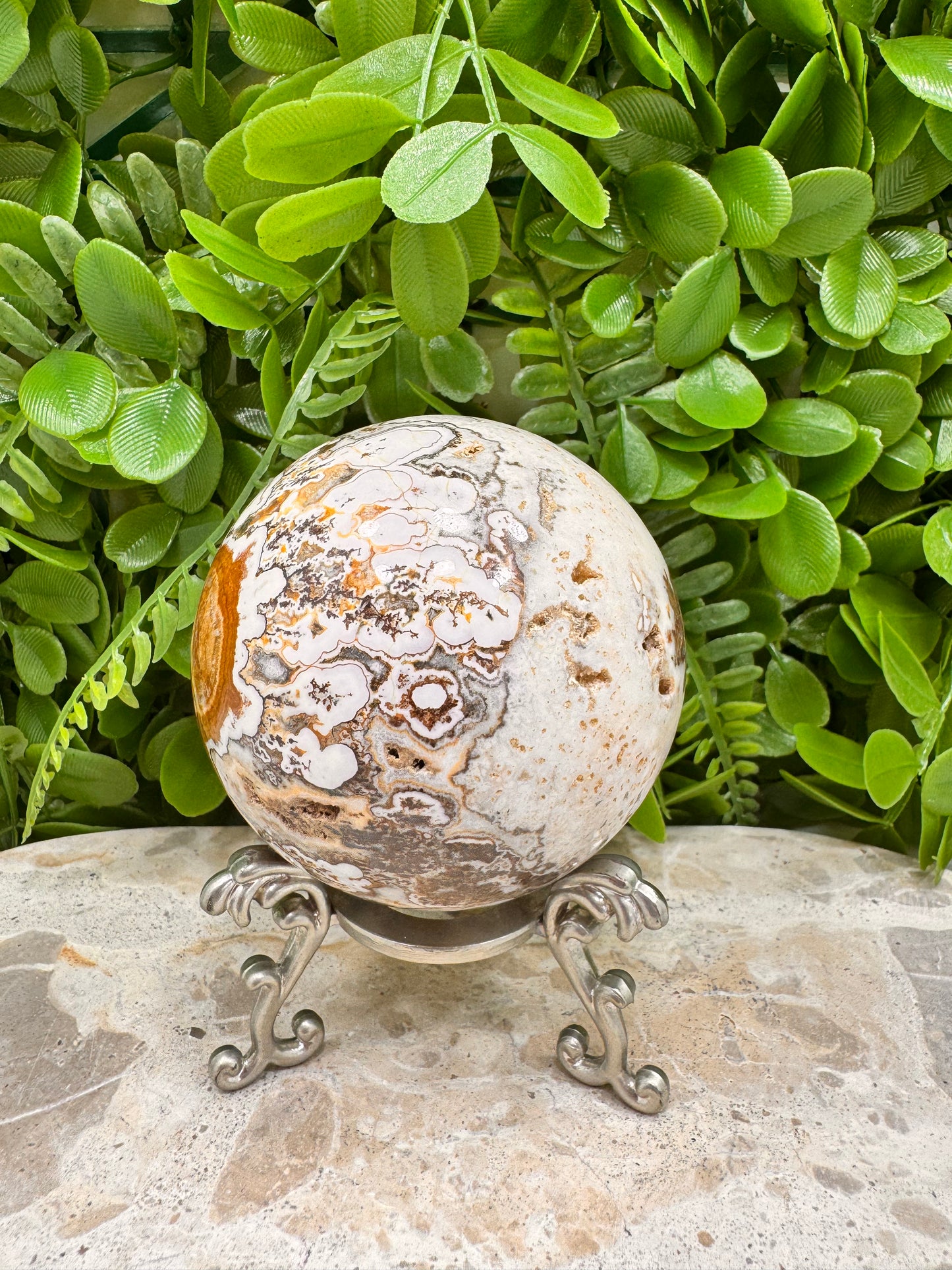 Dendritic Ocean Root Jasper Sphere 540g