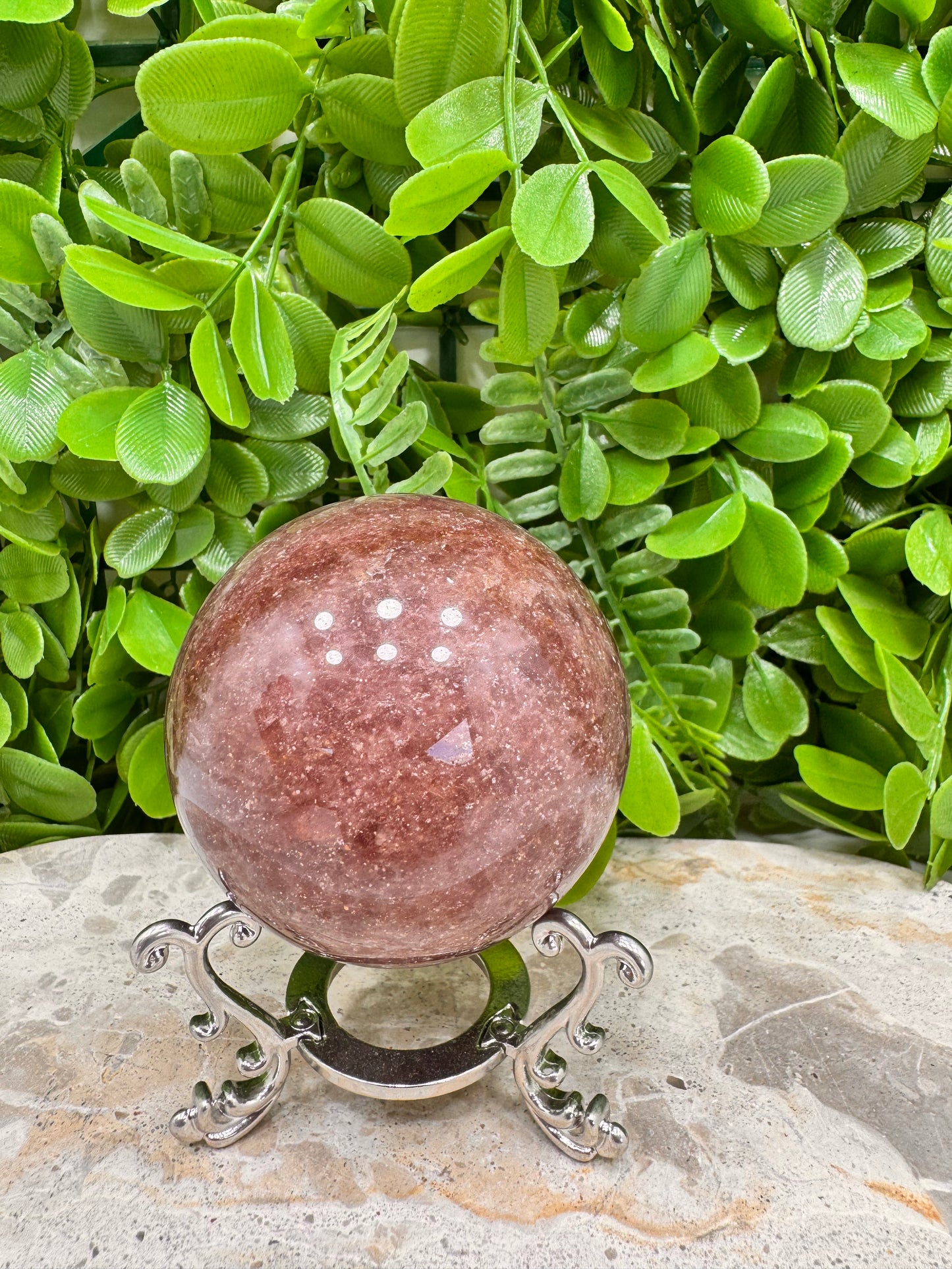 Strawberry Quartz Sphere 398g