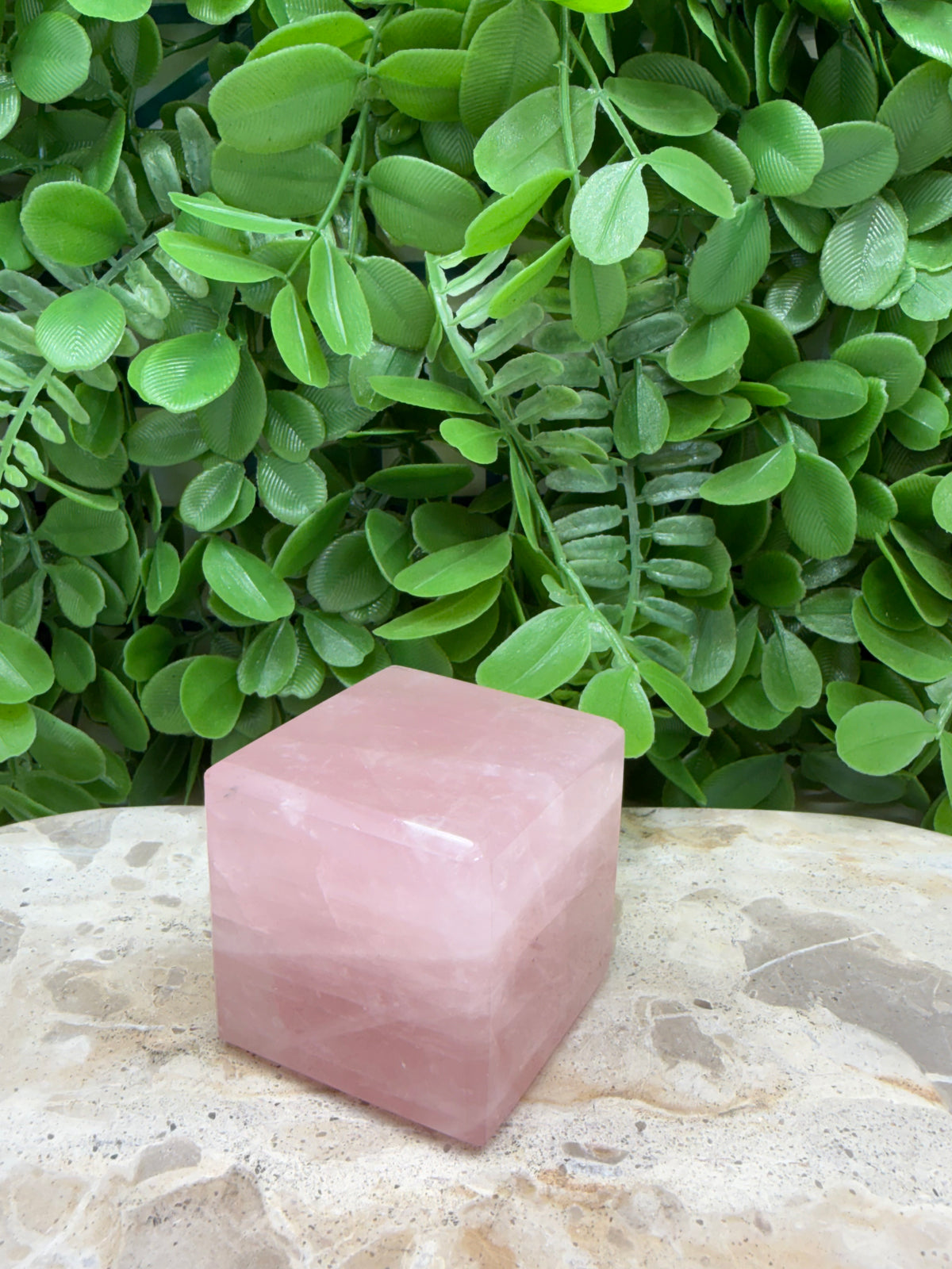 Rose Quartz Cube 314g | Love • Compassion • Healing