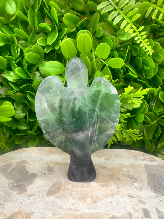 Rainbow Fluorite Angel 390g