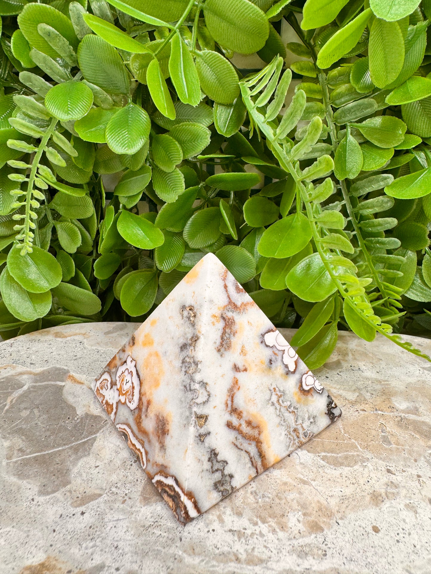 Dendritic Ocean Root Jasper Pyramid 290g