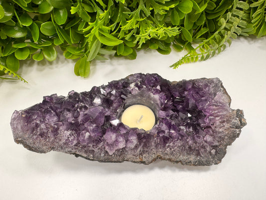 Amethyst Tealight Holder 1234g