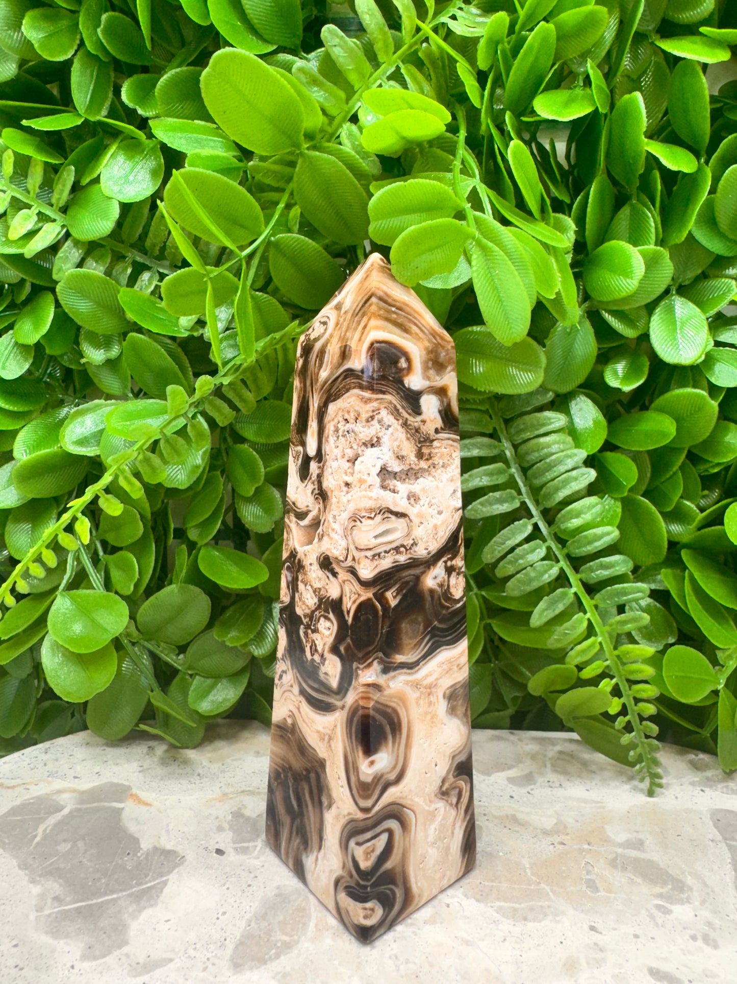 Chocolate Calcite Tower 360g
