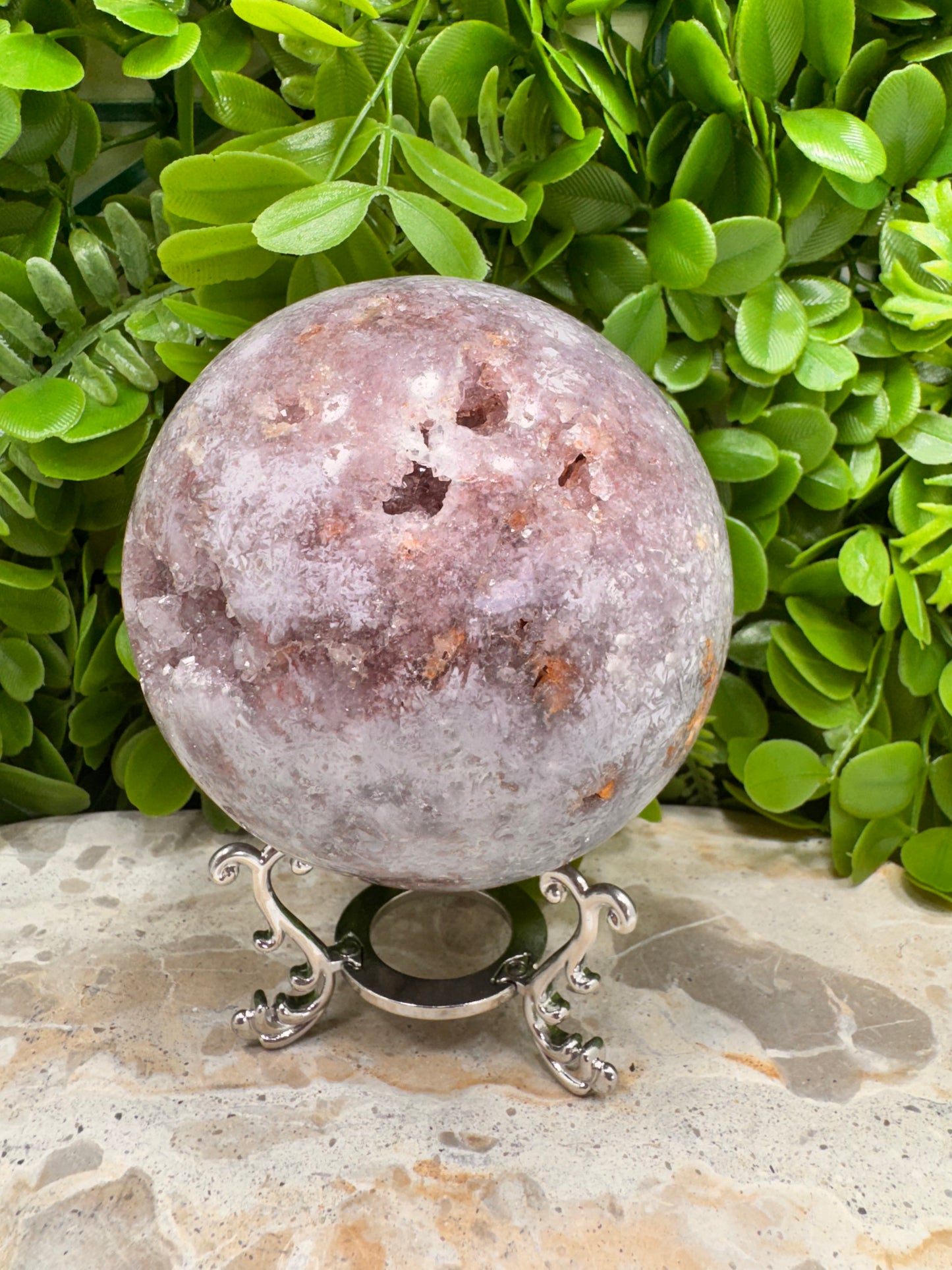 Pink Amethyst Sphere 1216g