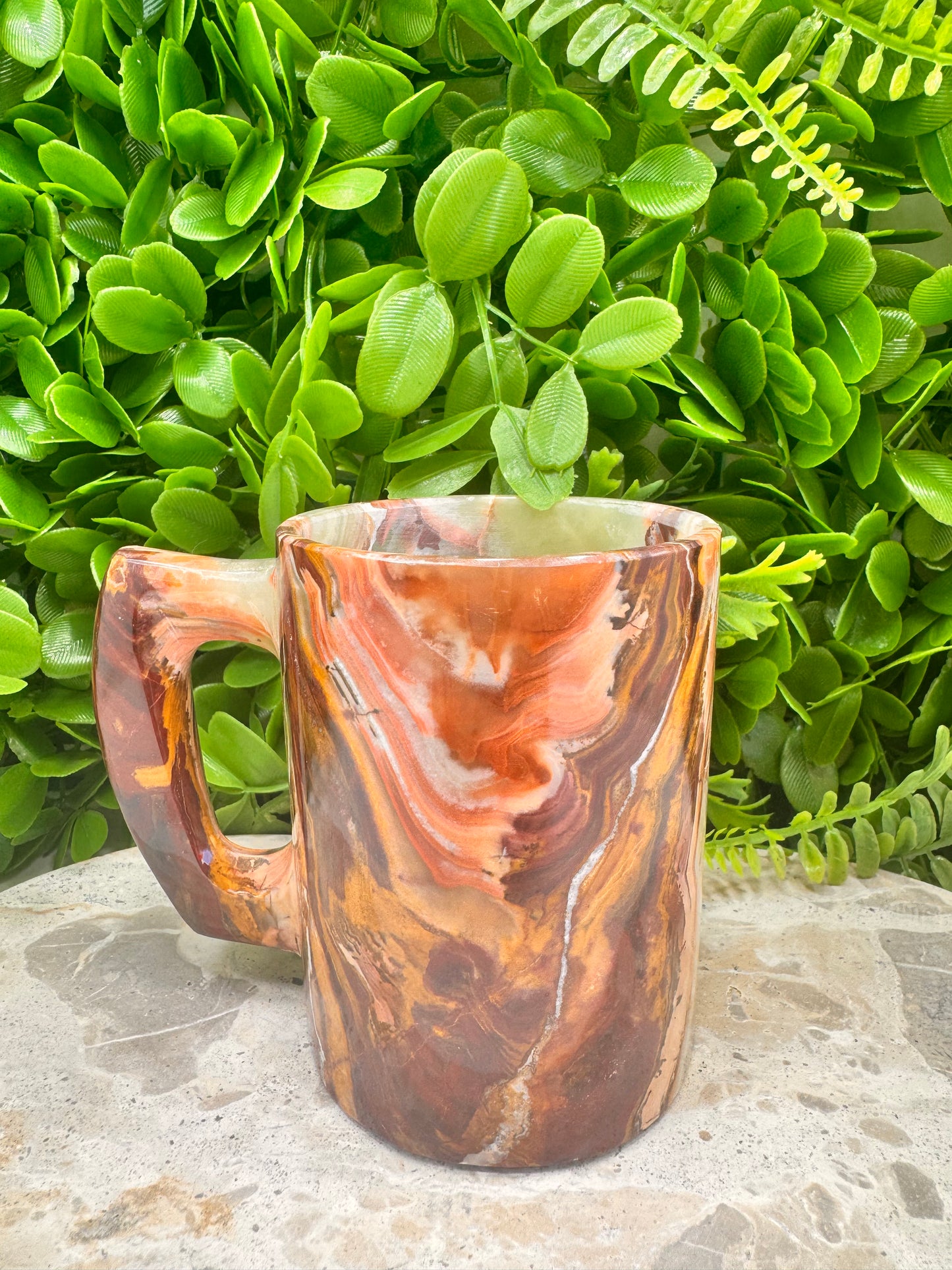 Green Banded Onyx Mug 440g