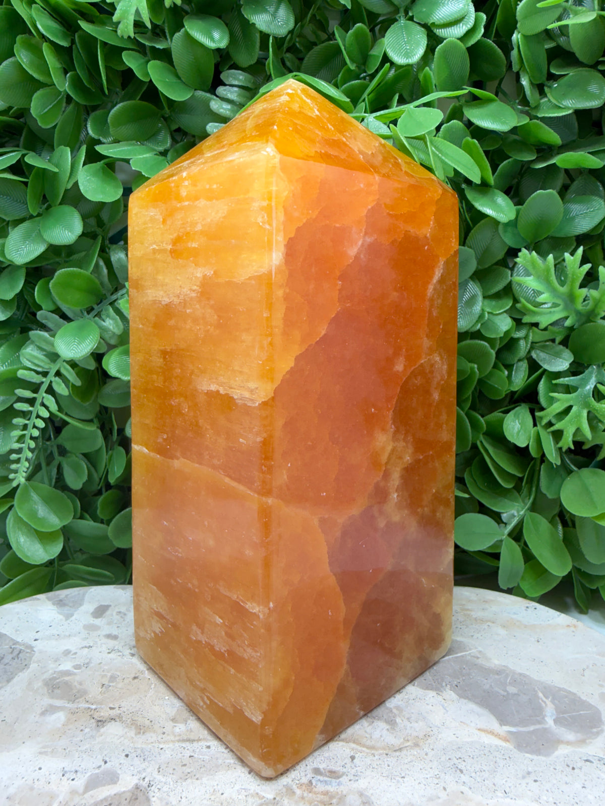 Crystallised Orange Calcite Tower 2782g | Energy • Joy • Creativity