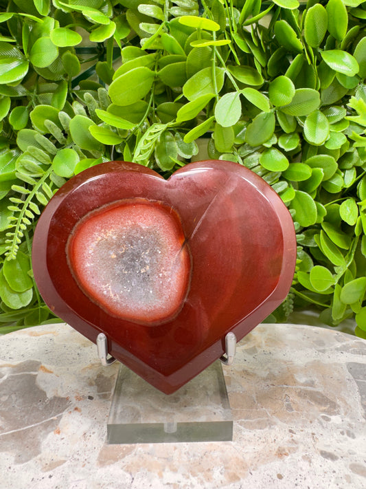 Carnelian Druzy Heart 226g