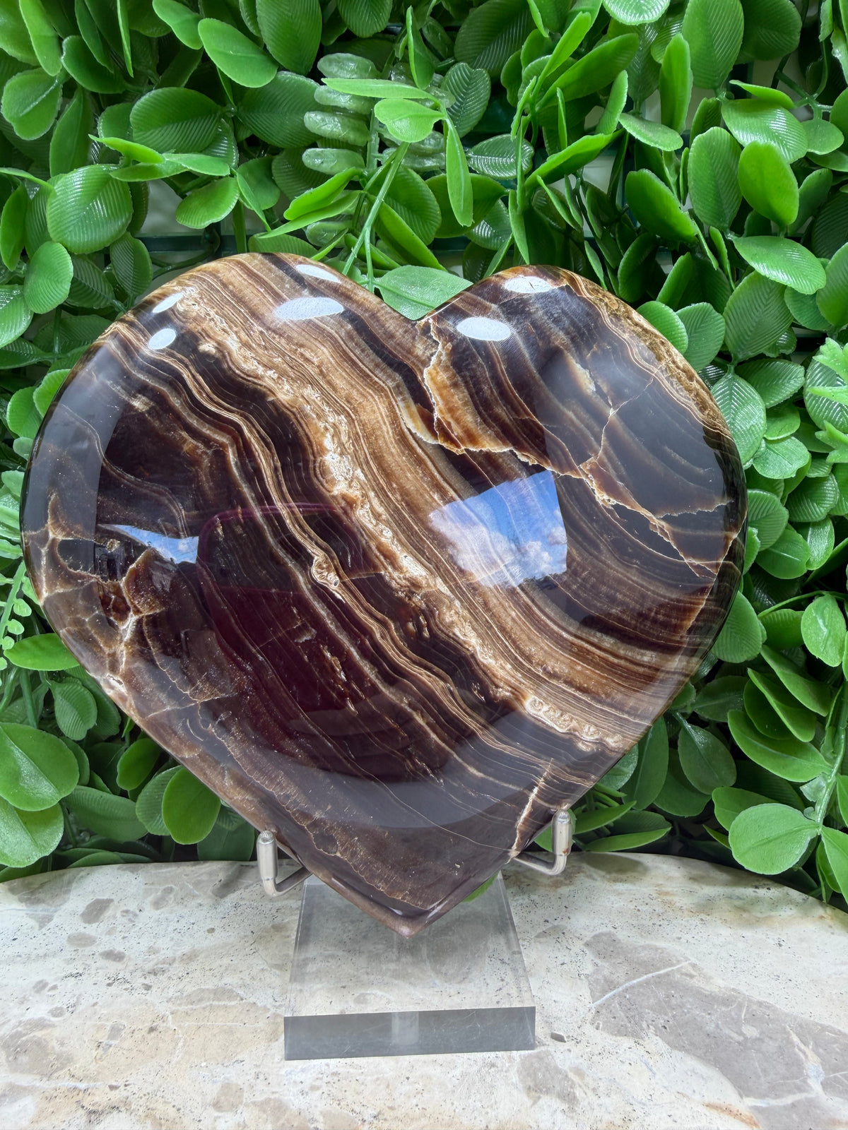 Chocolate Calcite Heart 1058g