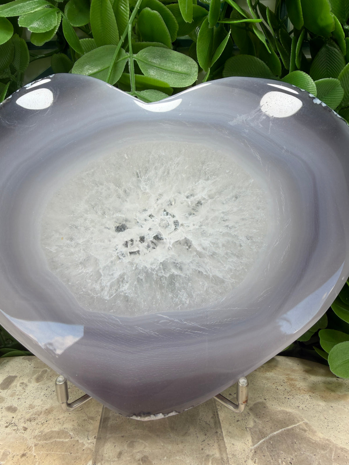 Druzy Agate Heart 576g
