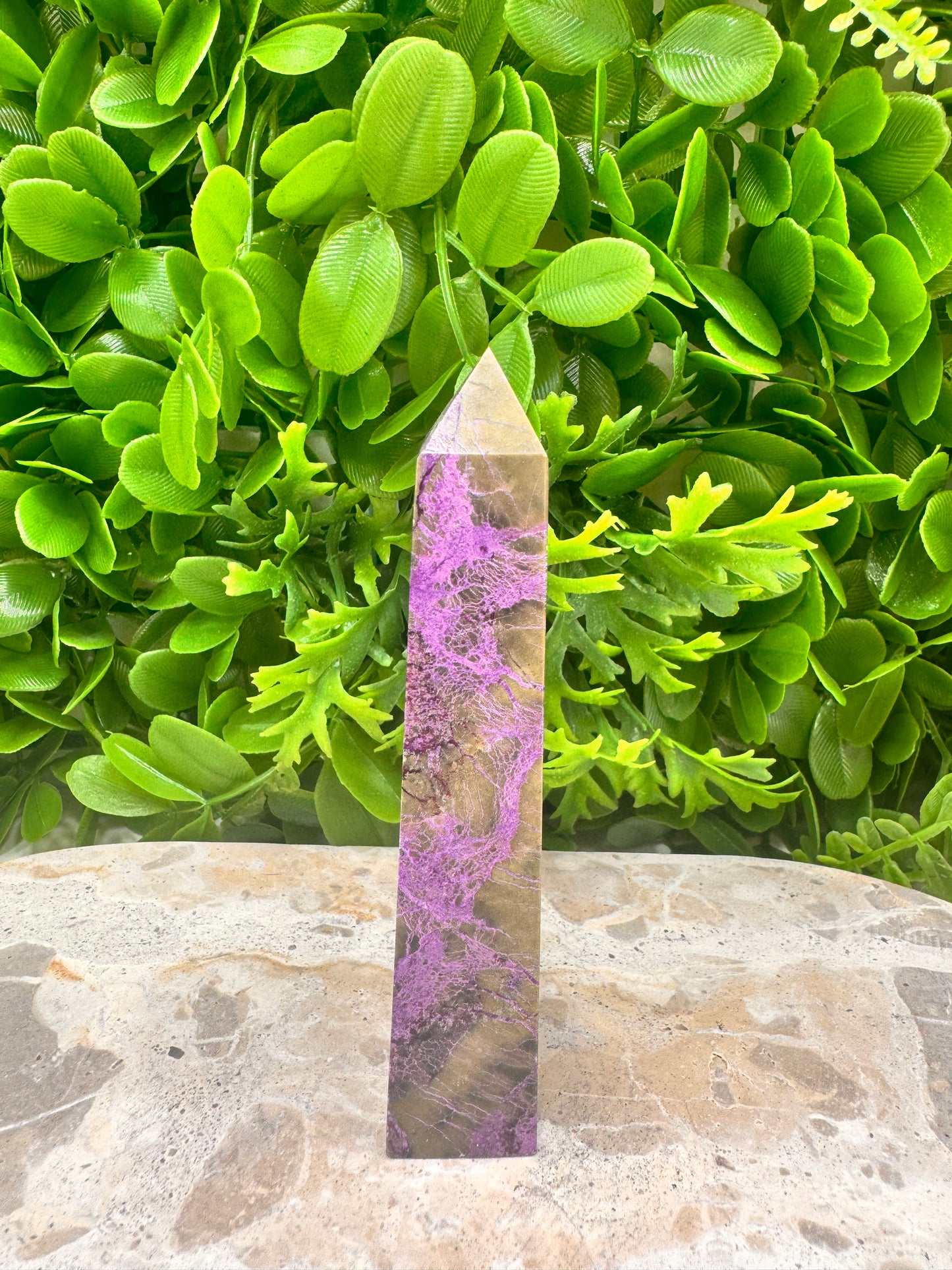 Stichtite With Serpentine Tower 126g