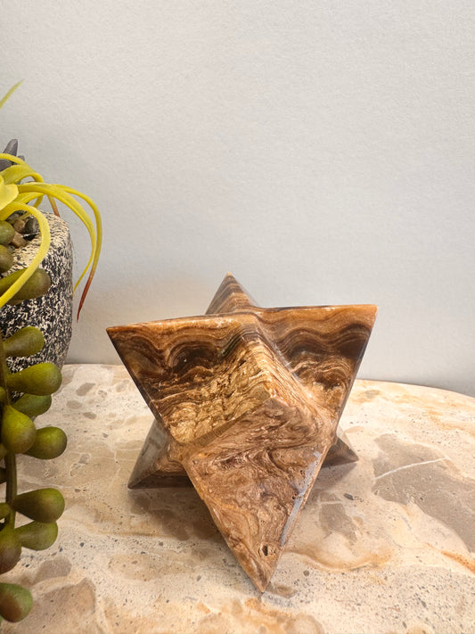 Chocolate Calcite Merkaba 314g