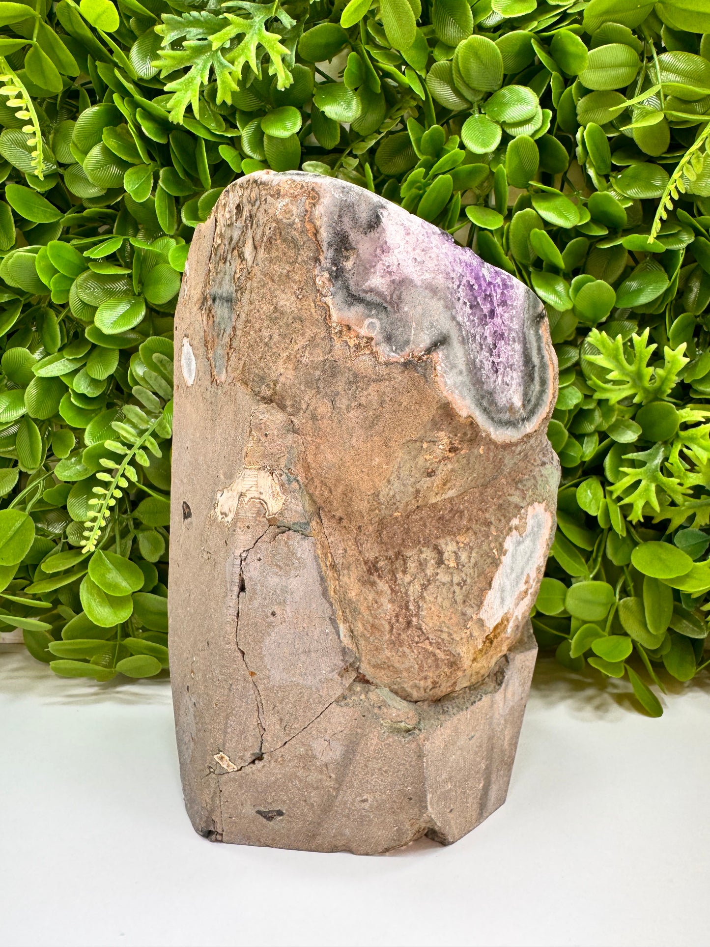 Amethyst Freeform With Calcite 3004g