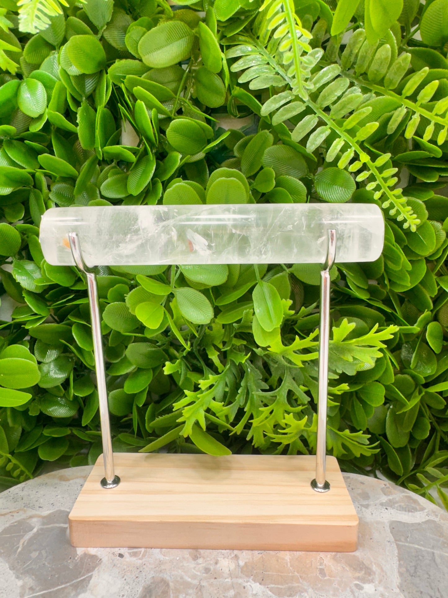 Clear Quartz Cylinder & Stand 214g