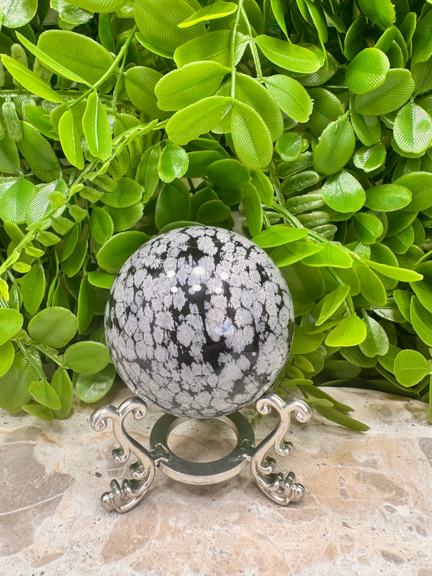 Snowflake Obsidian Sphere 330g