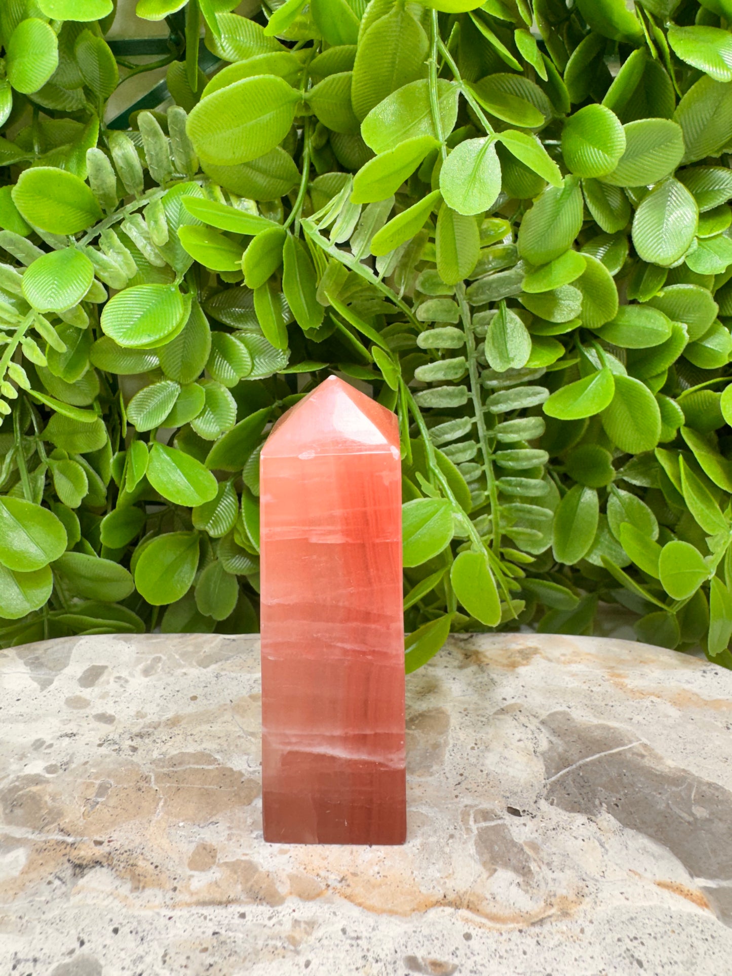 Rose Calcite Point 196g