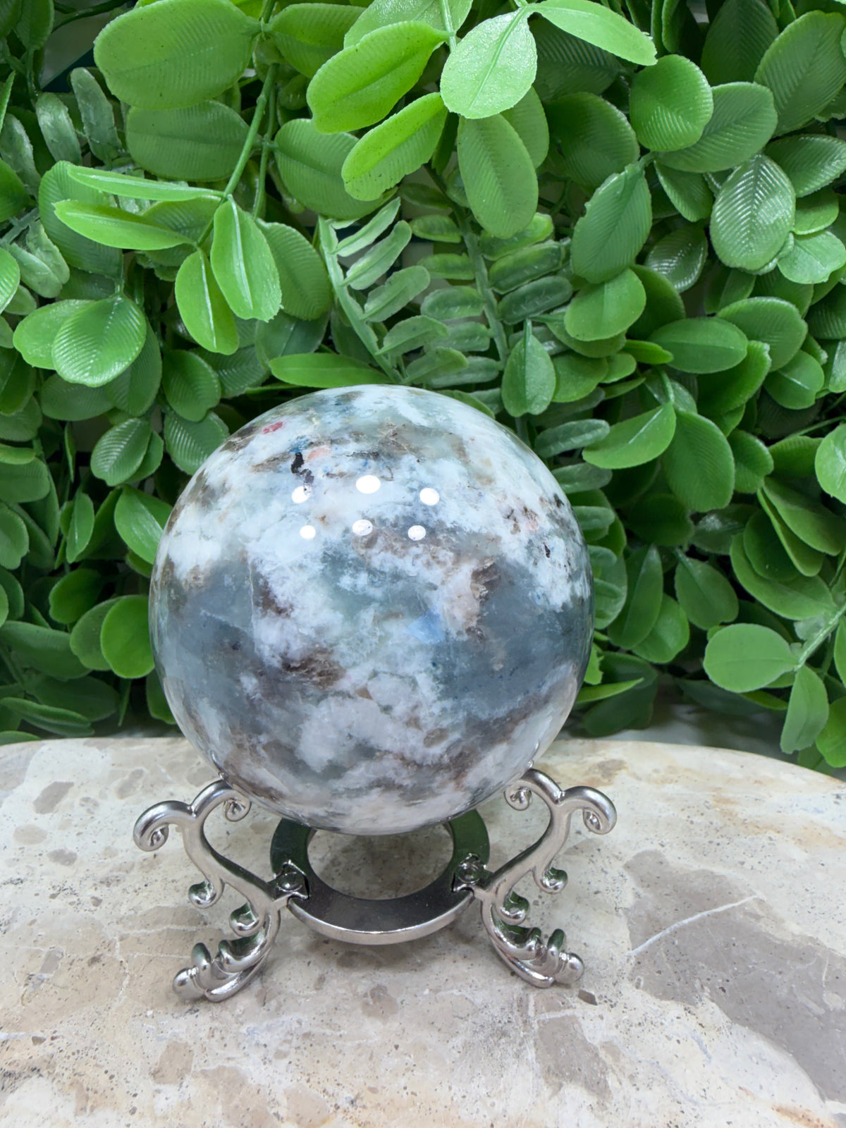 Unicorn Stone Sphere 442g | Calm • Love • Positivity