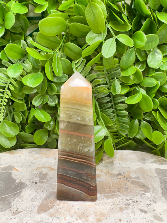 Green Banded Onyx Point 268g