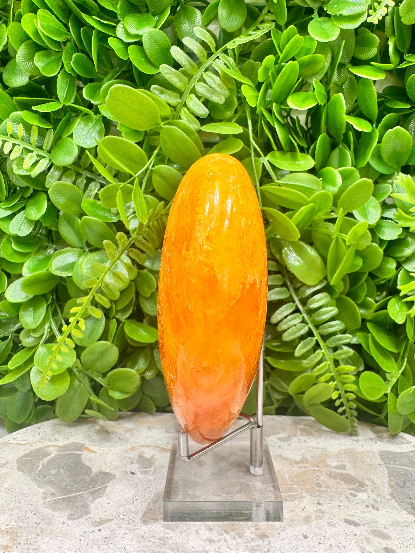 Crystalized Orange Calcite Heart 1166g
