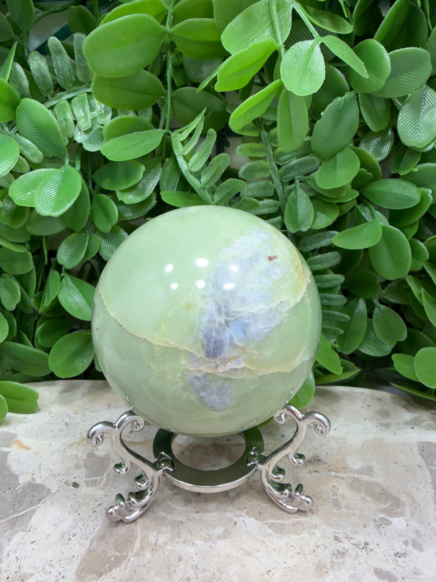 Flower Jade Sphere 460g
