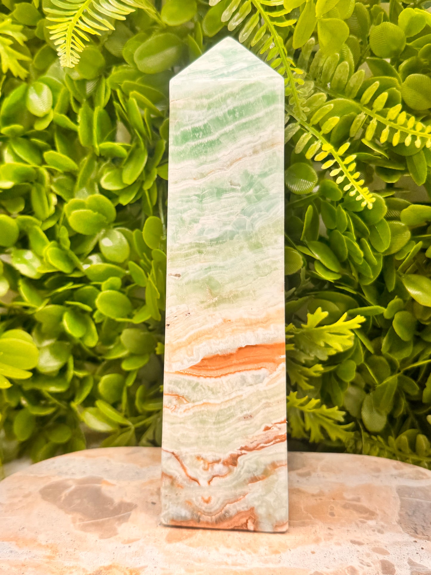 Blue Caribbean Calcite Tower 1762g