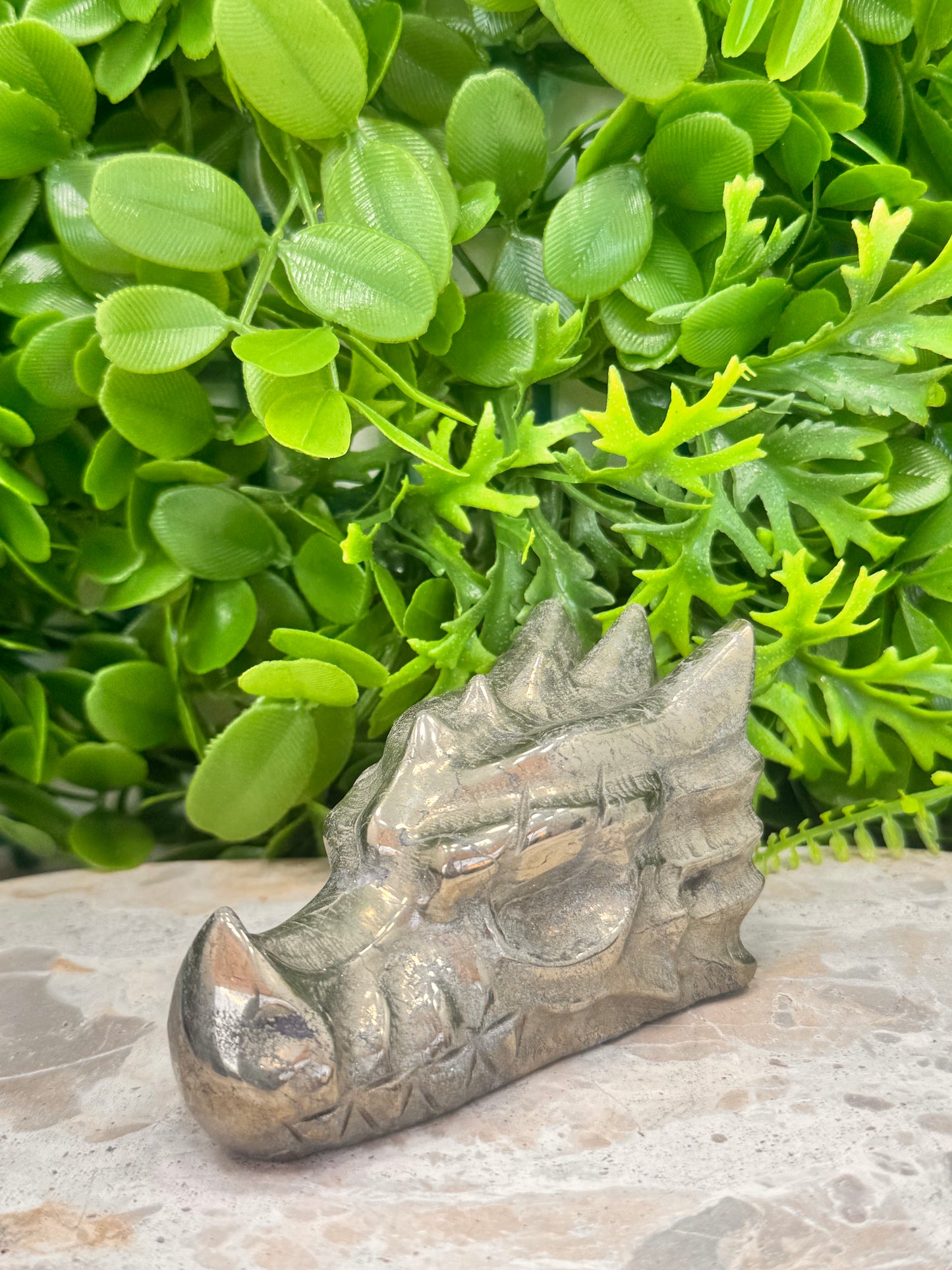 Pyrite Dragon Skull 608g