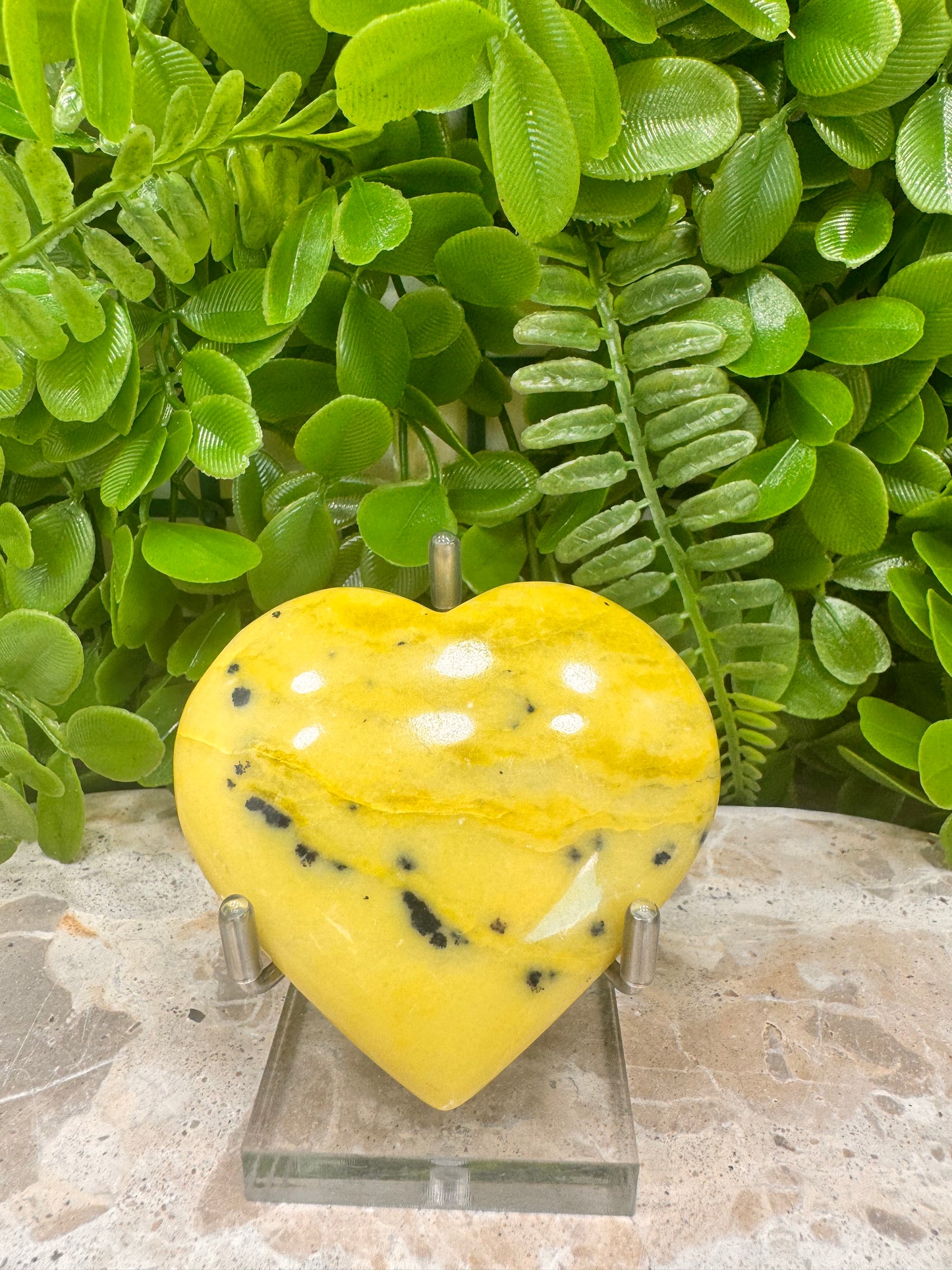 Jade/Hematite Heart 136g