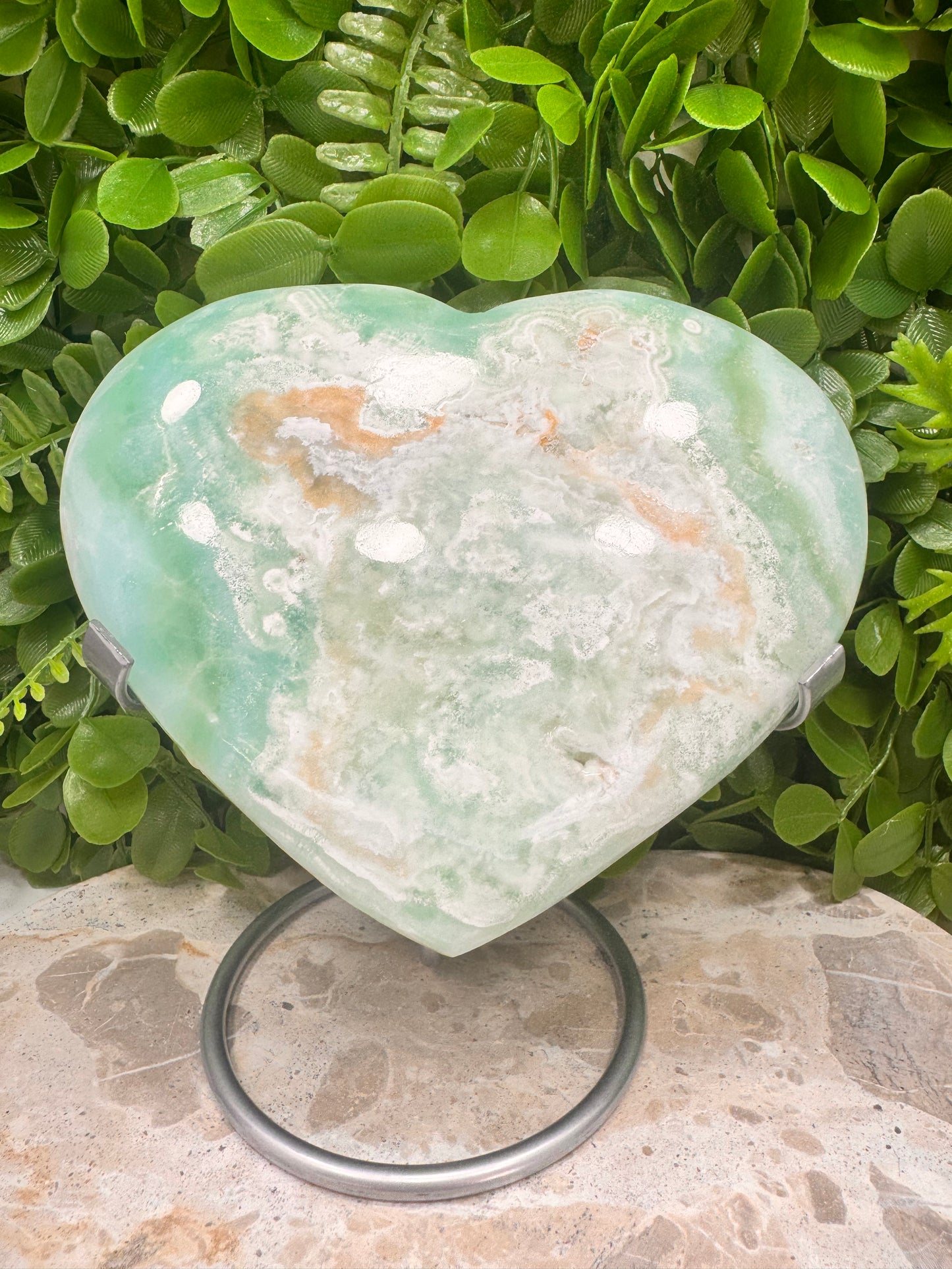 Aragonite & Smithsonite Heart 1254g
