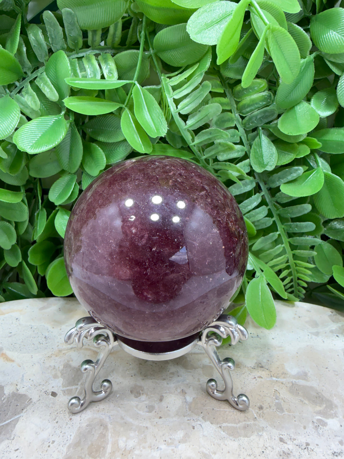 Strawberry Quartz Sphere | Love • Happiness • Compassion