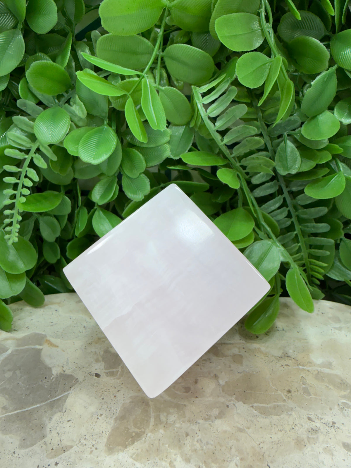 Pink Mangano Cube | Love • Compassion • Calm
