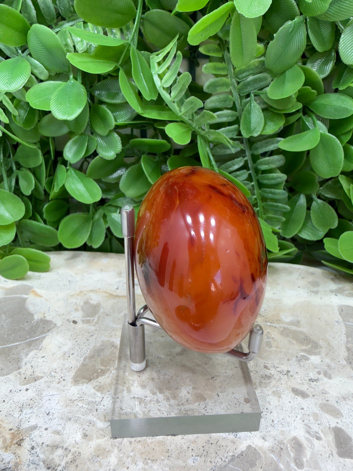 Carnelian Palm Stone 224g
