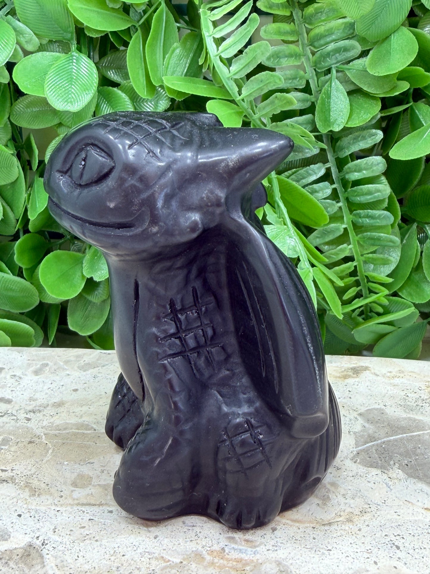 Black Obsidian Toothless Dragon 450g