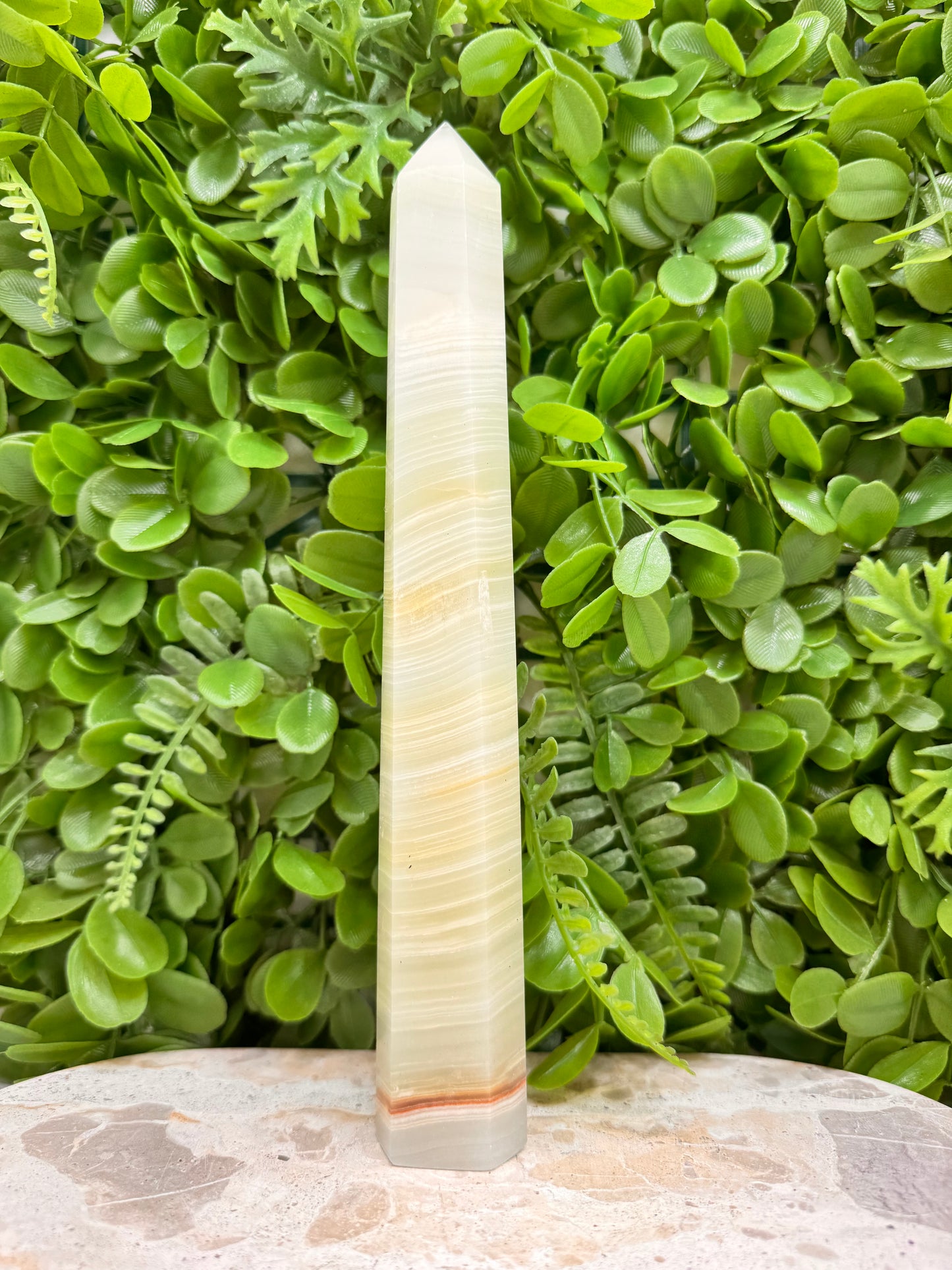 Green Banded Onyx Tower 412g