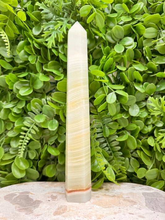 Green Banded Onyx Tower 412g
