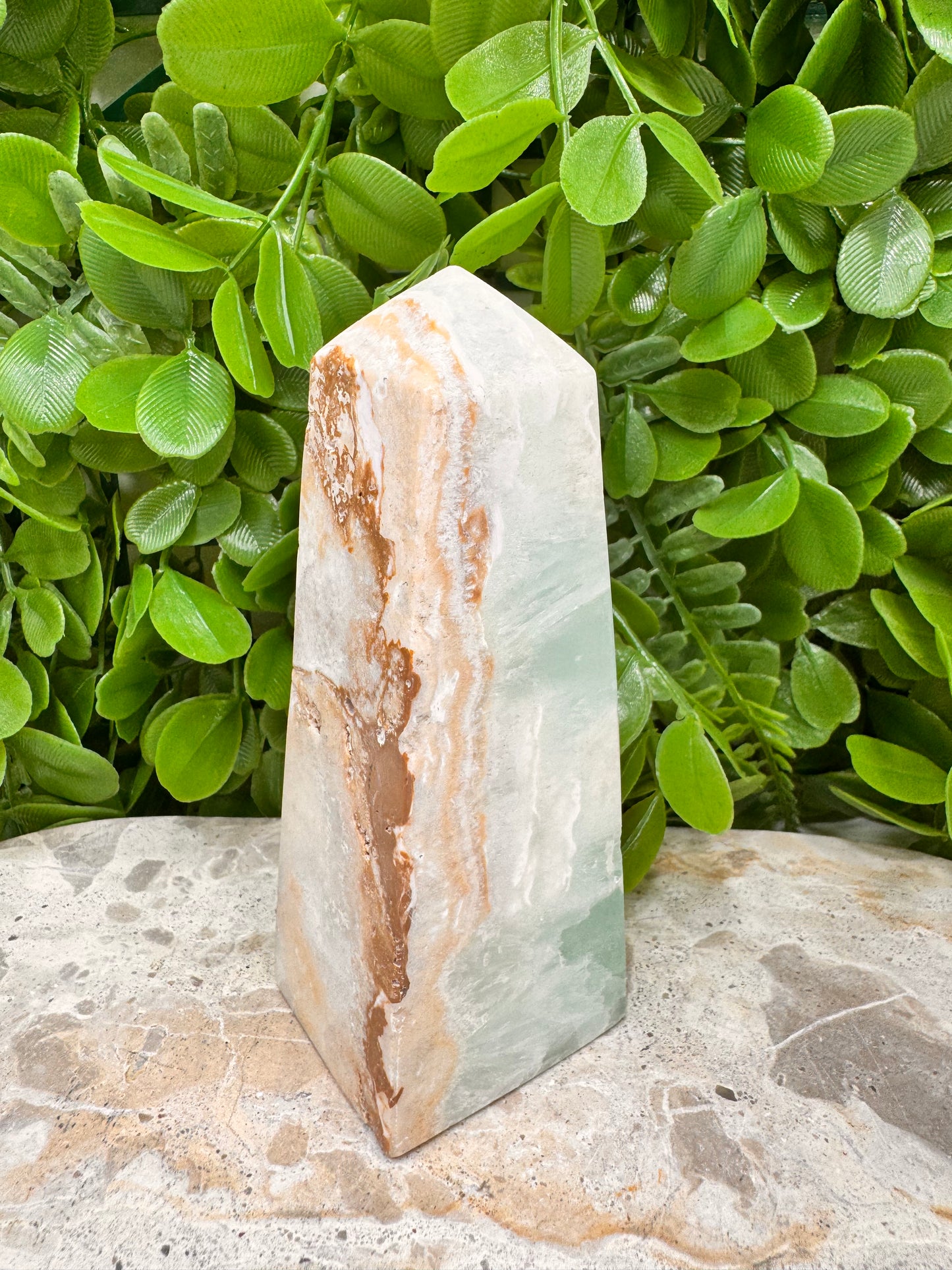 Aqua Caribbean Calcite Tower 424g