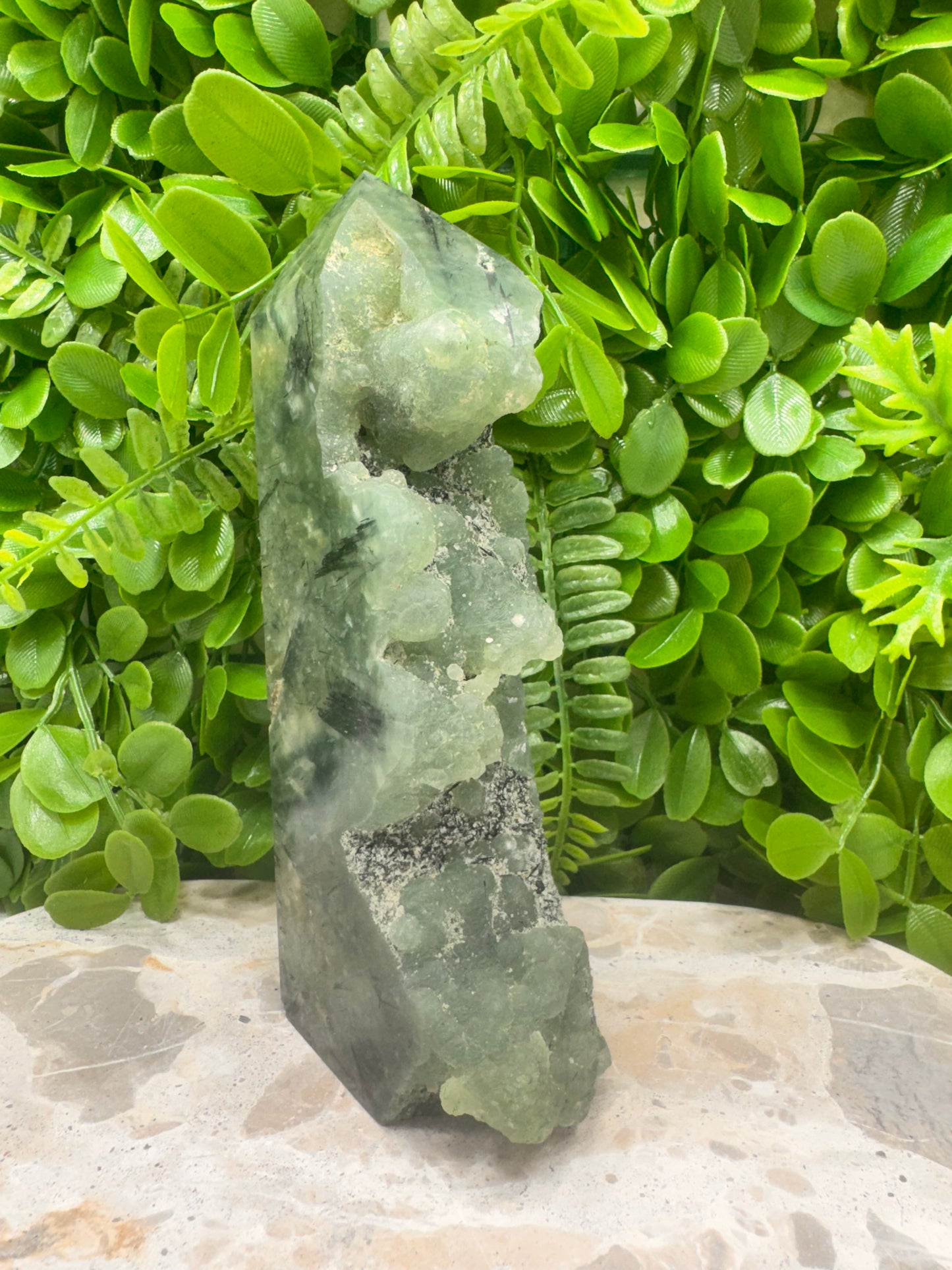 Prehnite Freeform Tower 820g