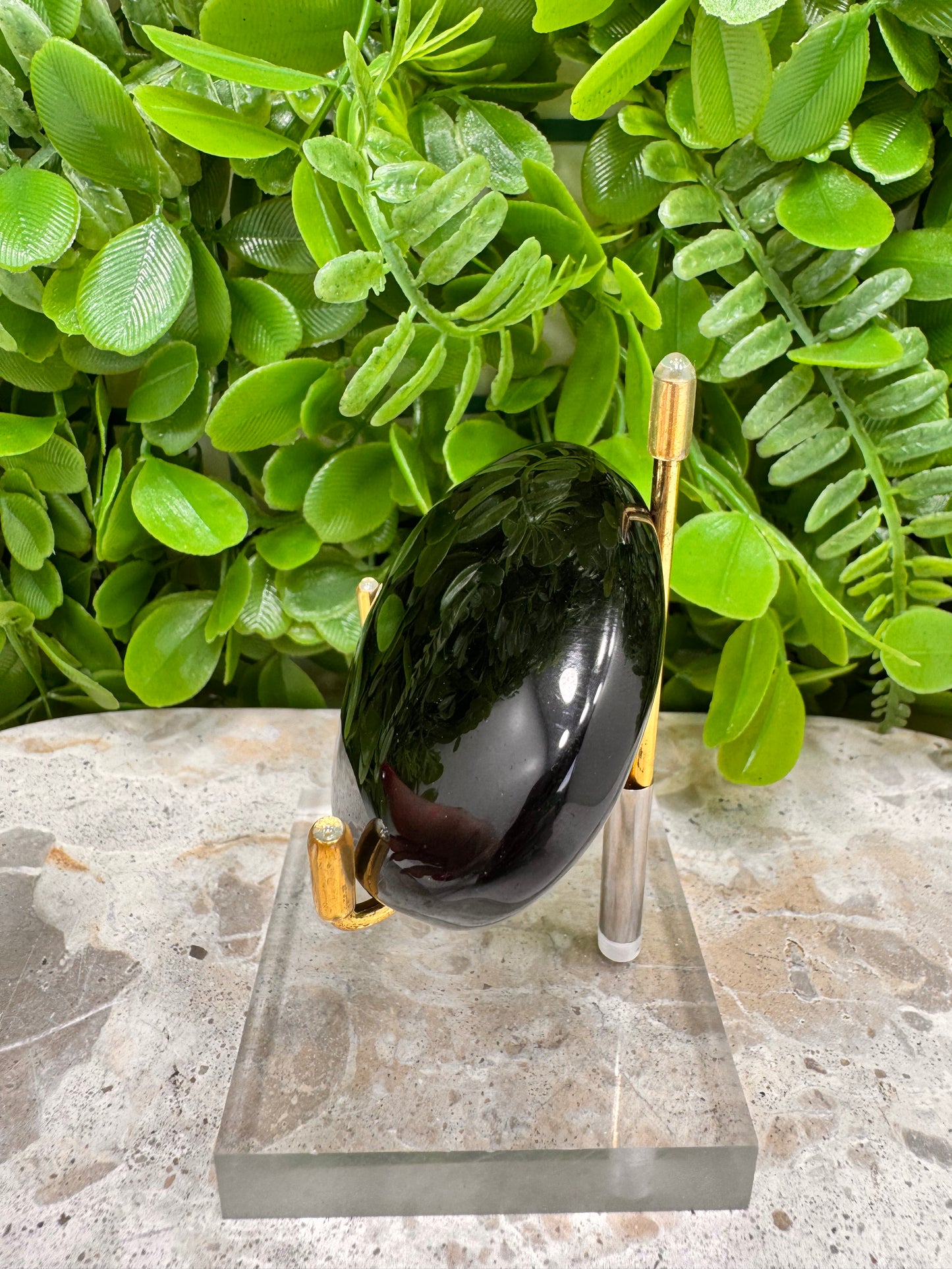 Black Obsidian Palm Stone 126g