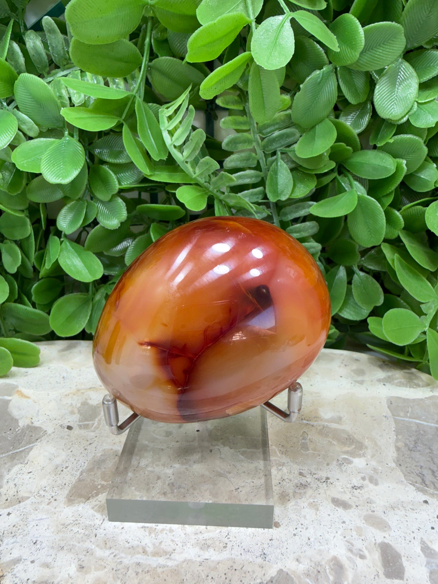 Carnelian Palm Stone 224g