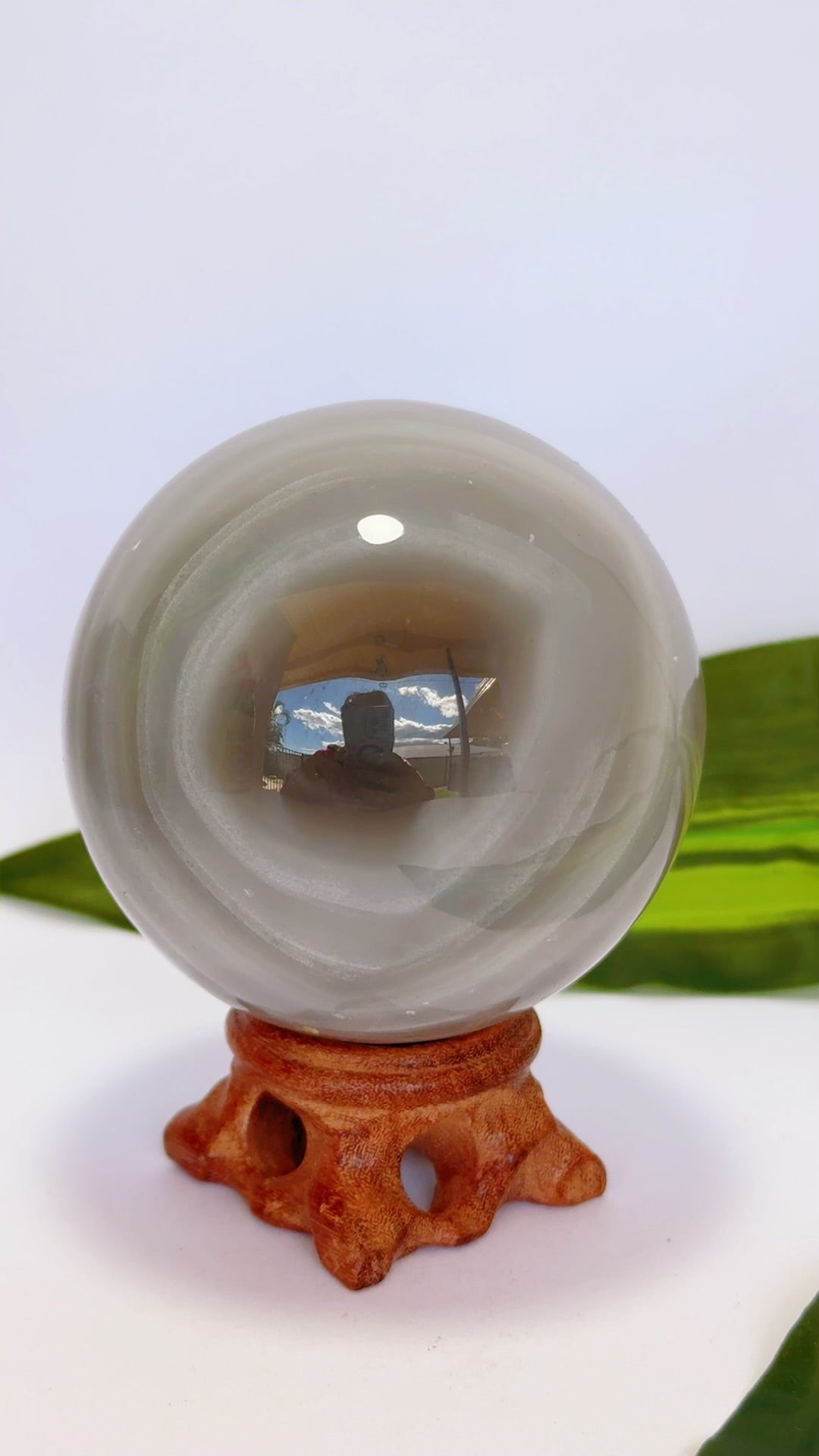 Black Banded Onyx Sphere 598g